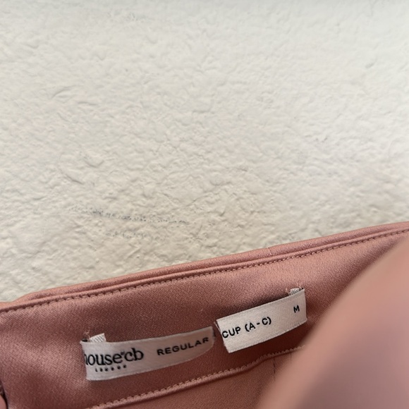 House of CB Adrienne‎ Blush Satin Strapless Gown size M - Picture 7 of 9